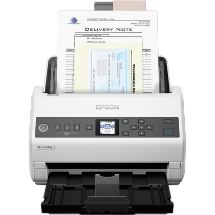 White Color Epson DS-730N Color Document Scanner