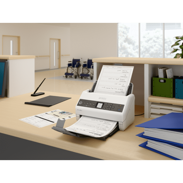 Epson DS 730N Color Document Scanner in Use