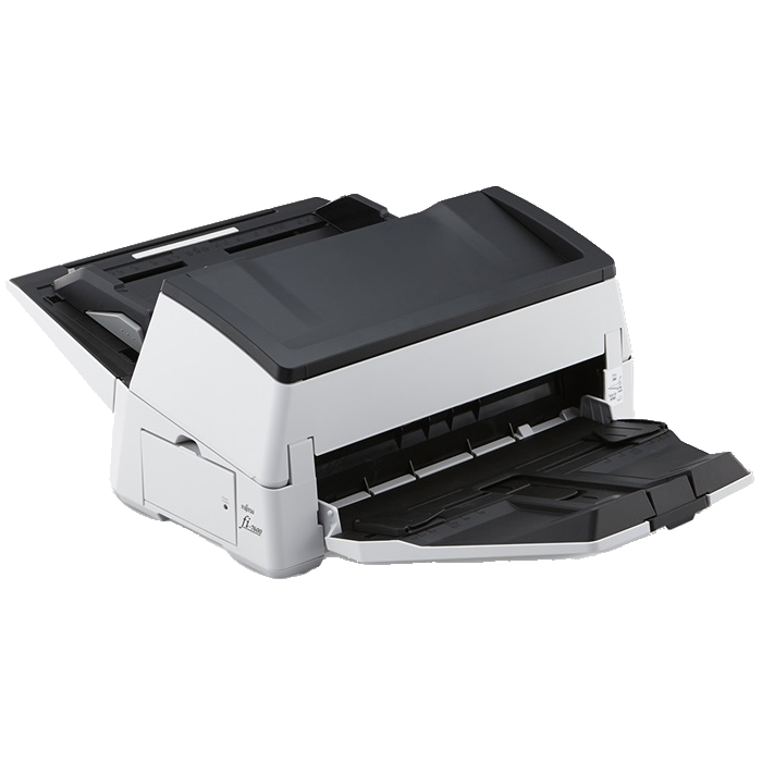 White Color Fujitsu Image Scanner fi-7600 at a Side Angle