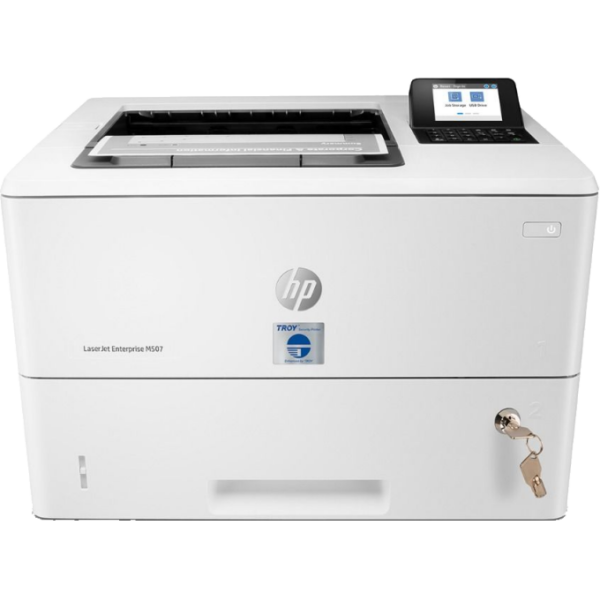 White HP M507 MICR Printer With Single Slot With Lock