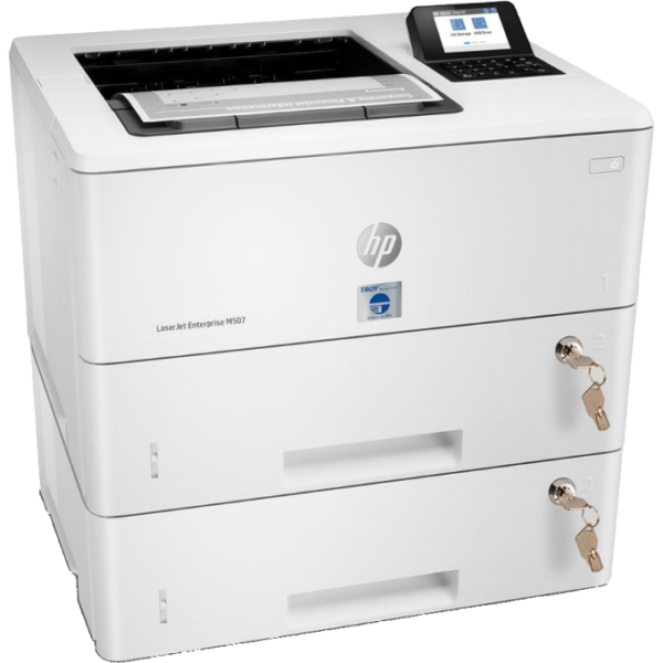 White HP M507 MICR Printer Double Slot With Lock