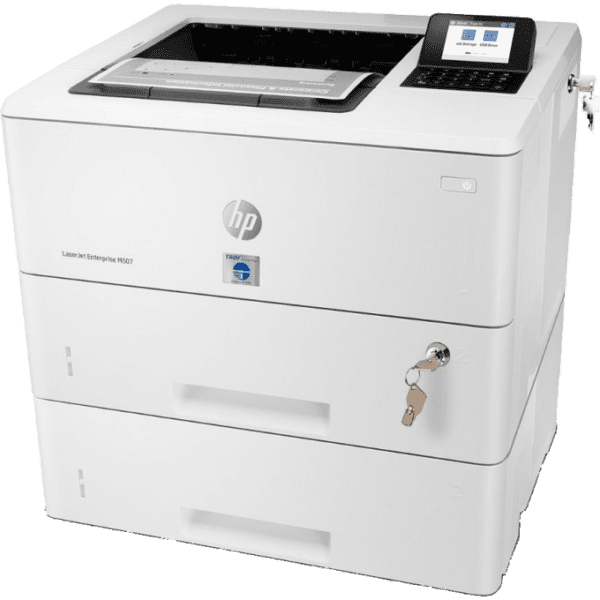 White HP M507 MICR Printer Double Slot With Single Lock